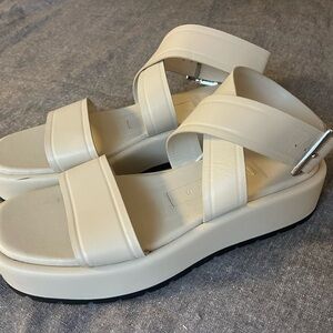 Women's White Platform Sandals